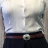 Sterling Silver and Star Sapphire Engraved Buckle - Image 2
