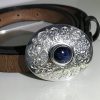 Sterling Silver and Star Sapphire Engraved Buckle - Image 3