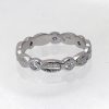 14 kt Gold and Diamond Engraved Leaf Band