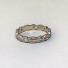 14 kt Gold and Diamond Engraved Leaf Band - Image 3