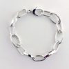 Forged and Plain Long Oval Link Bracelet