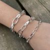 Forged and Plain Long Oval Link Bracelet - Image 2