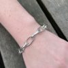 Forged and Plain Long Oval Link Bracelet - Image 4