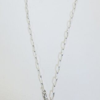 Sterling Silver Long Oval Link Chain/Charm Holder